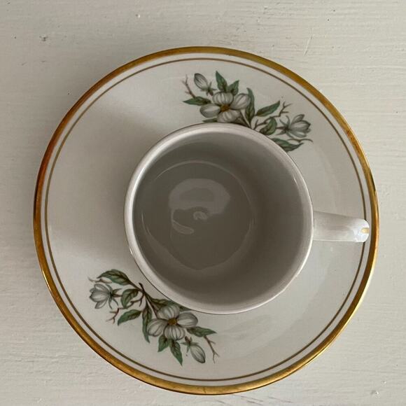 VTG Staffordshire Ambassador, Demitasse / Espresso Cup & Saucer, Dogwood, Floral - Picture 8 of 8